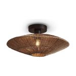 Good&Mojo Deckenleuchte Iguazu Jute Braun | Geeignet für 1x E27 