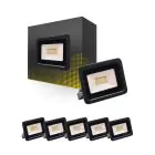 Mehrfachpackung 6x Bright Choice LED-Scheinwerfer 20W 2000lm 100D - 830 Warmweiß | IP66 - Symmetrisch