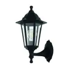 Eglo Wandleuchte Duanera Schwarz | IP44 - Geeignet für 1x E27