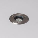 Bright Choice Spot Au Sol Meillion Acier Inoxydable Argent 3W 150lm - 830 Blanc Chaud 