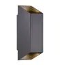 Nordlux Nico Applique Murale Aluminium Noir Up & Down | IP54 - Convient pour 2x GU10
