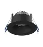 Noxion Spot LED Ares Profond ring Noir 6W 540lm 927-940 3CCT - avec Inner Cercle  Noir | Diamètre 68mm