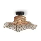 Good&Mojo Plafonnier Ibiza Bambou Noir S | Convient pour 1x E27 