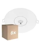 Lot 6x Noxion LED Emergency Spot Blanc 3W 240lm - 850K Blanc Froid | Éclairage De Secours 3 Heures - Autotest - 140mm